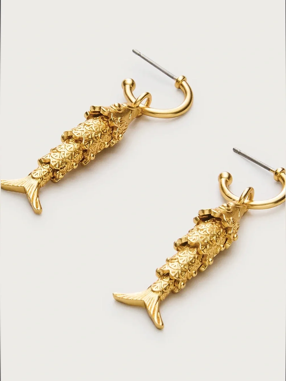 J. Crew Fish Huggie Hoop Earrings in Gold-Tone New with tags! Never been worn!